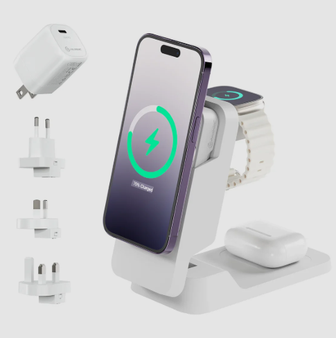 Wireless Charger Three-in-One Wireless Charger for Phones and Watches