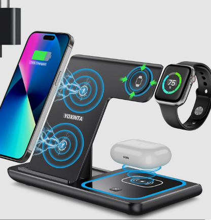 Wireless Charger Three-in-One Wireless Charger for Phones and Watches
